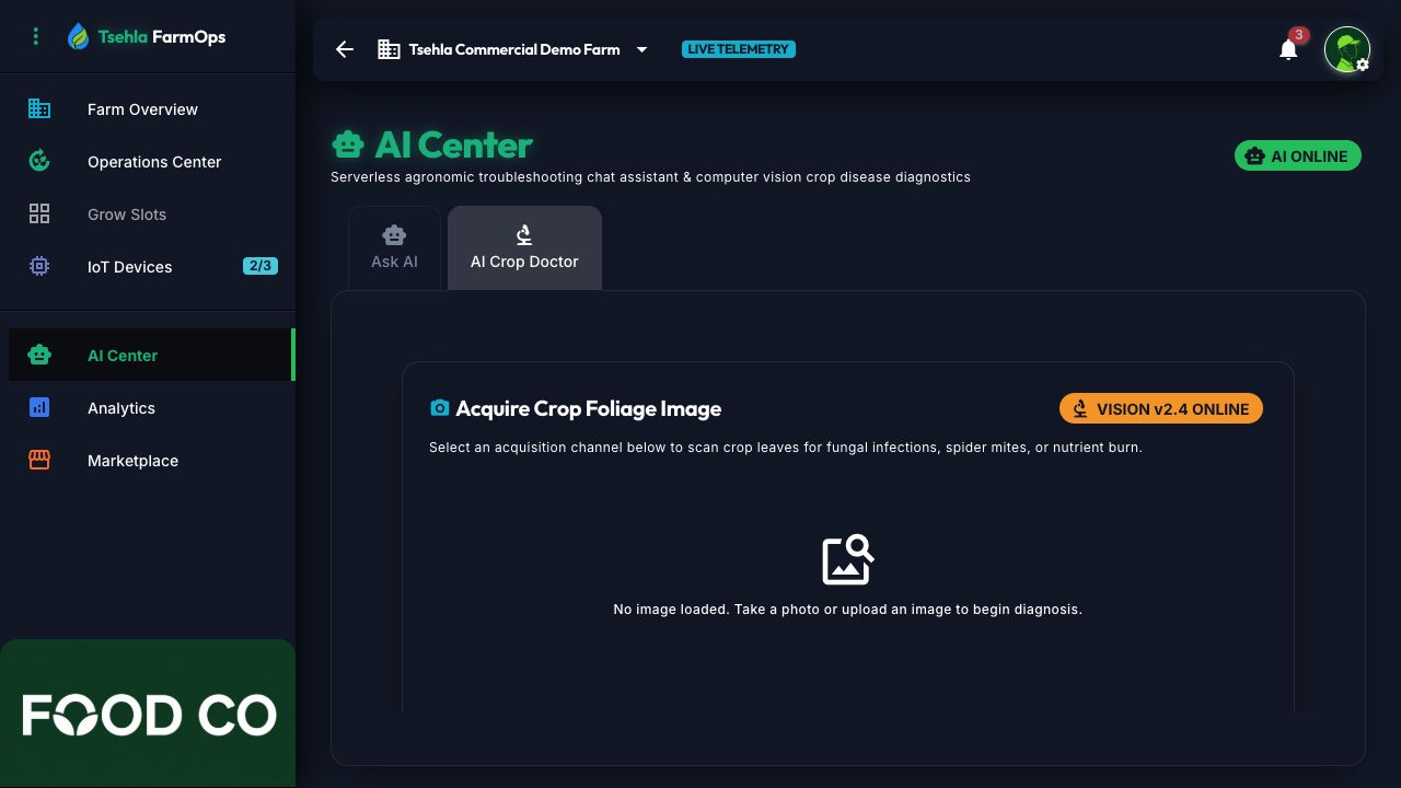 Tsehla Farm AI AI Crop Doctor screen